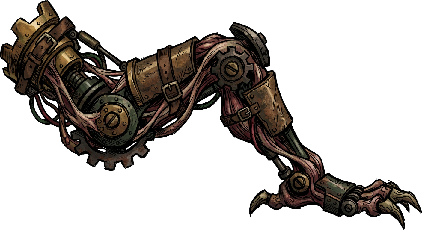 Severed bionic leg specimen